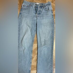 Zara Light Blue Straight Jeans